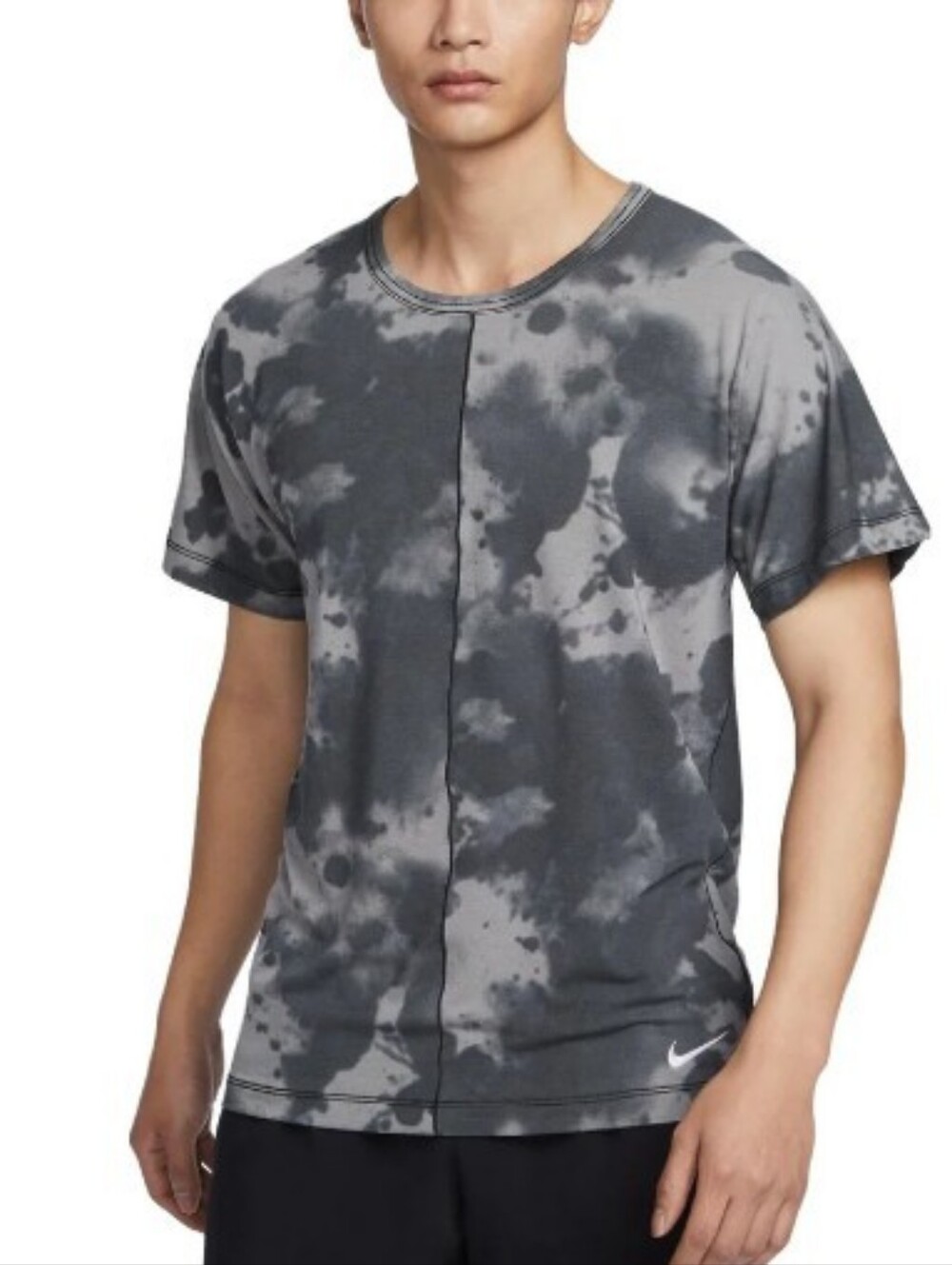 Nike Short-Sleeve Tie-Dye Style Tee - Black & Gray Sz S Tall